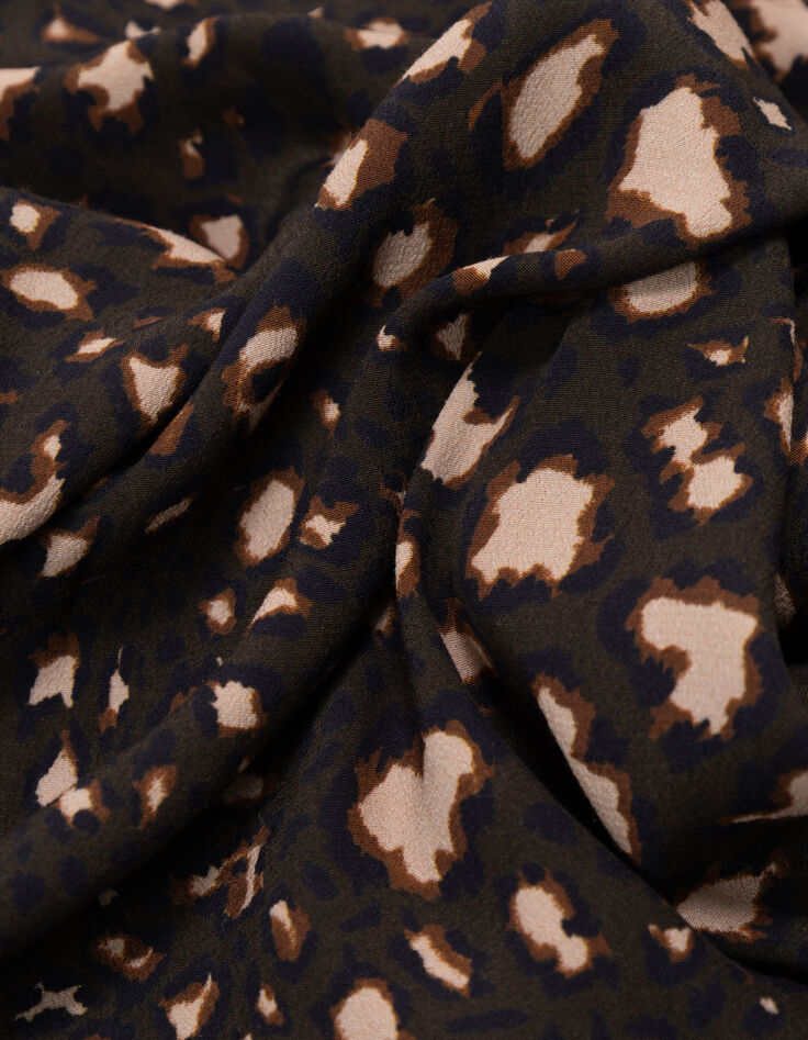 COMO - Chemise kaki Lenzing™ Ecovero™ tachiste animalier-8 COMO - Chemise kaki Lenzing™ Ecovero™ tachiste animalier-8