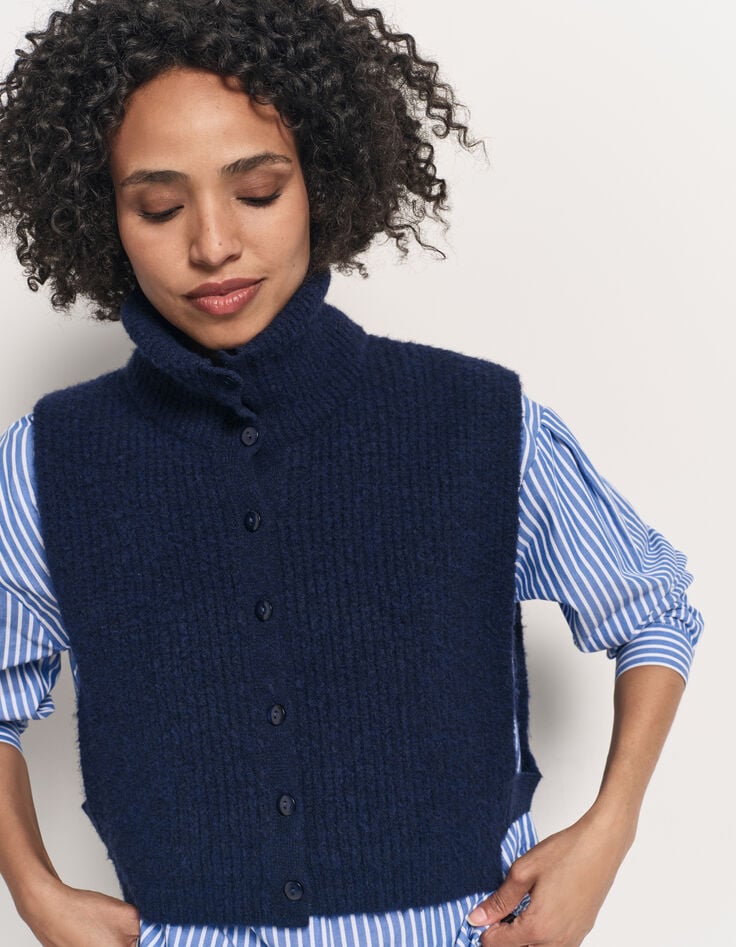 ANGIE - Col camionneur marine en tricot-4 ANGIE - Col camionneur marine en tricot-4