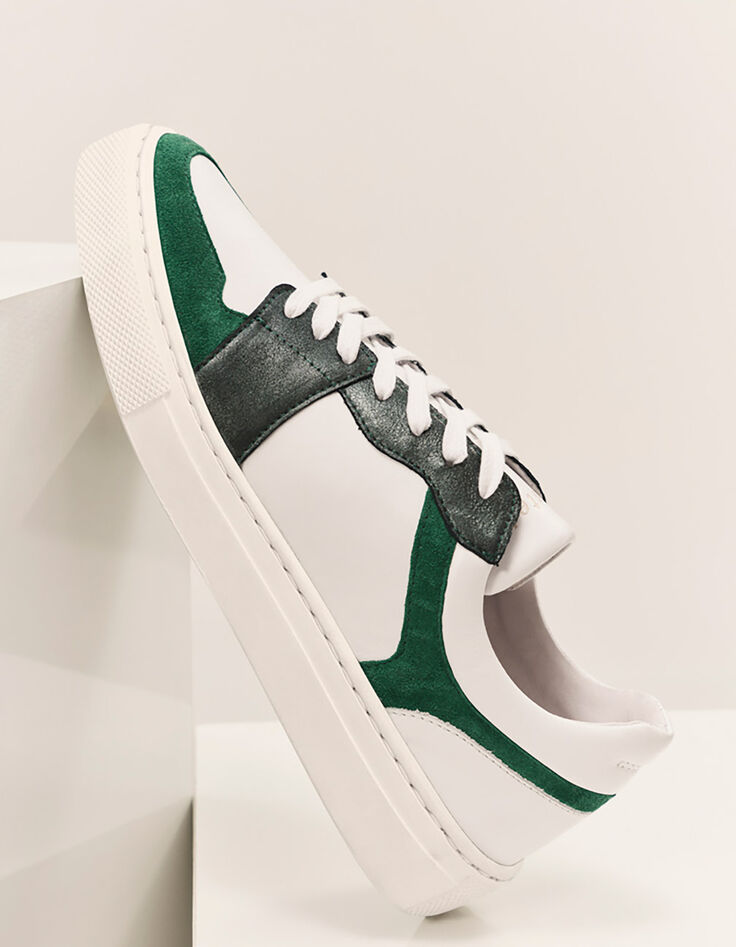 O.JIMBO - Sneakers basses blanches en cuir-1