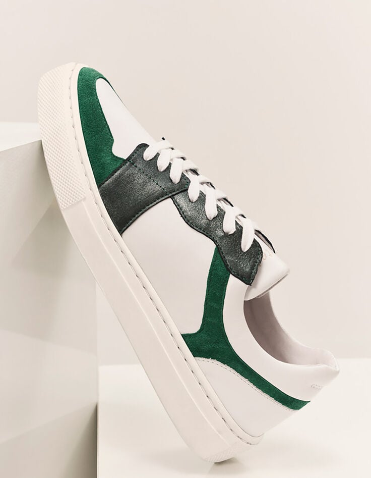 O.JIMBO - Sneakers basses blanches en cuir-1 O.JIMBO - Sneakers basses blanches en cuir-1