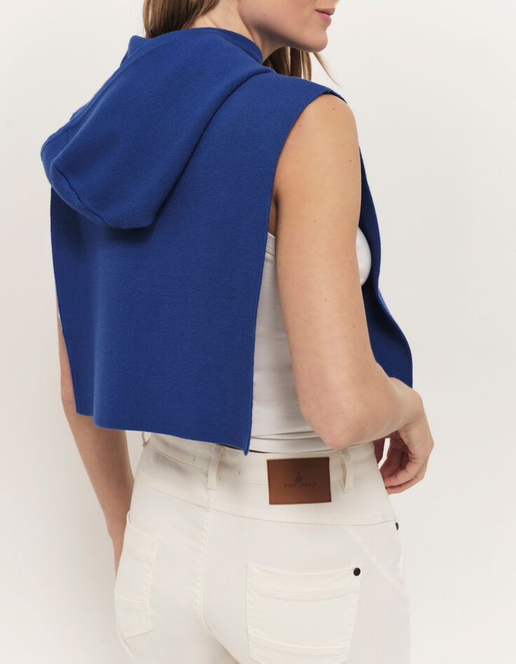 AXEN - Col à capuche santorin blue en tricot-3