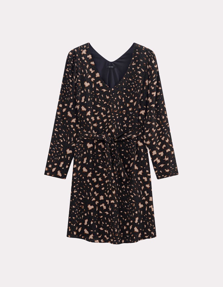 RELLA - Robe kaki Lenzing™ Ecovero™ tachiste animalier-6 RELLA - Robe kaki Lenzing™ Ecovero™ tachiste animalier-6