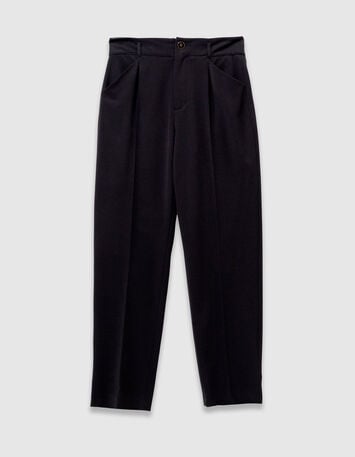 POPPY - Pantalon droit noir façon laine froide-6 POPPY - Pantalon droit noir façon laine froide-6