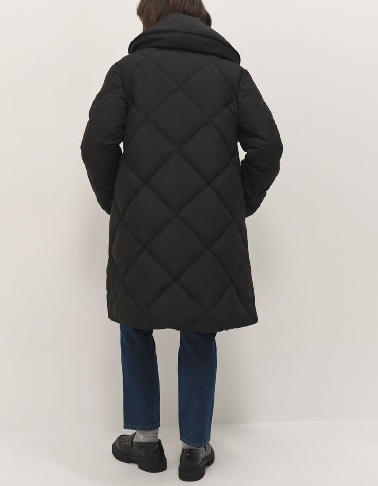 DROP - Doudoune noire à col châle DuPont™ Sorona®-3