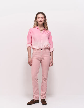LE CARLA - Jean droit rose 7/8e-1