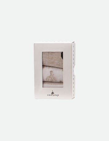 ASTRAL - Chaussettes dorées et blanches -1
