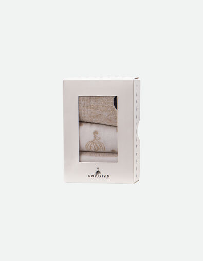 ASTRAL - Chaussettes dorées et blanches  - One Step