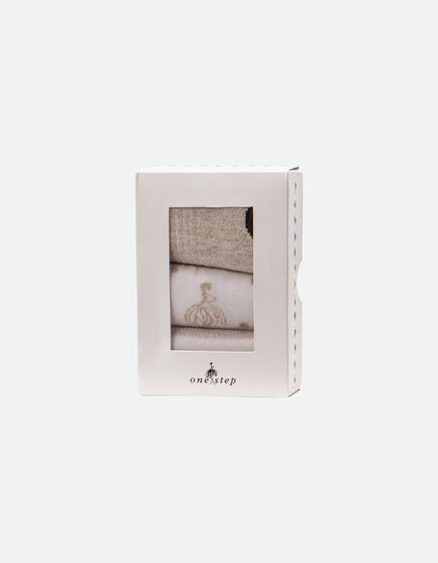 ASTRAL - Chaussettes dorées et blanches  - One Step