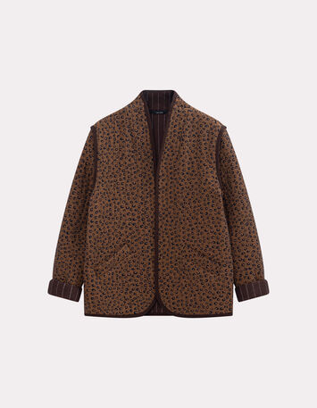 DUDLEY - Veste camel matelassée imprimé léopard-5