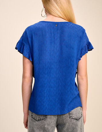 CARISA - Top saphir avec broderies-3