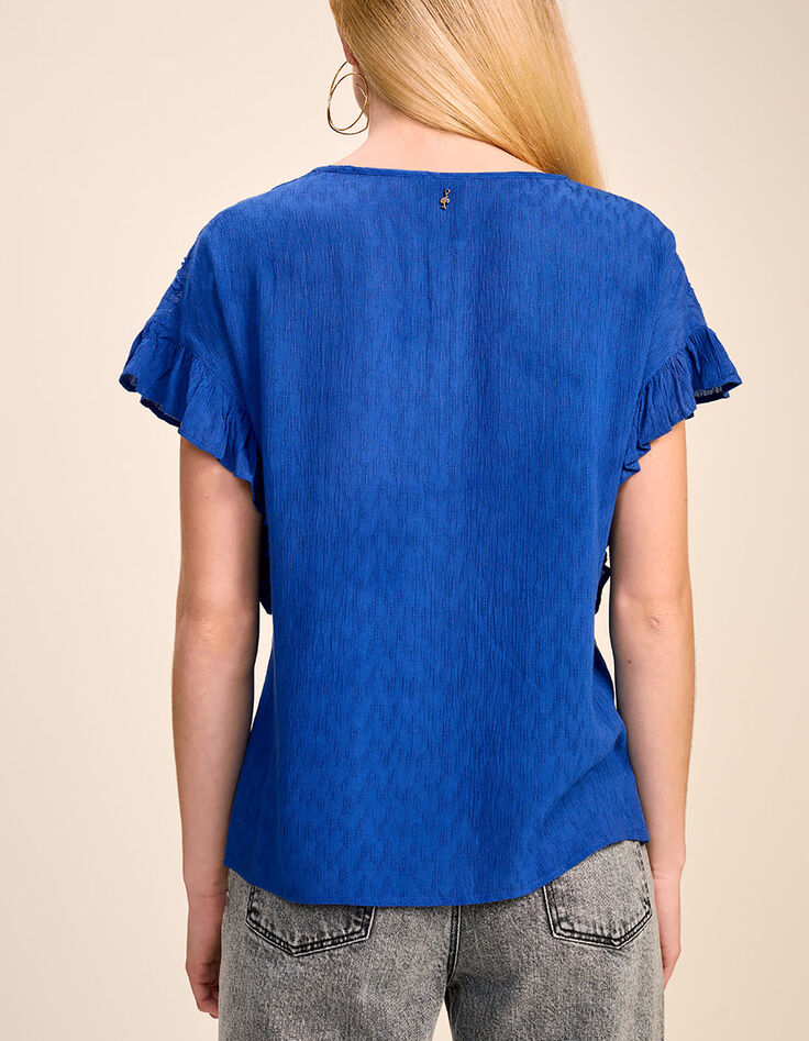 CARISA - Top saphir avec broderies-3