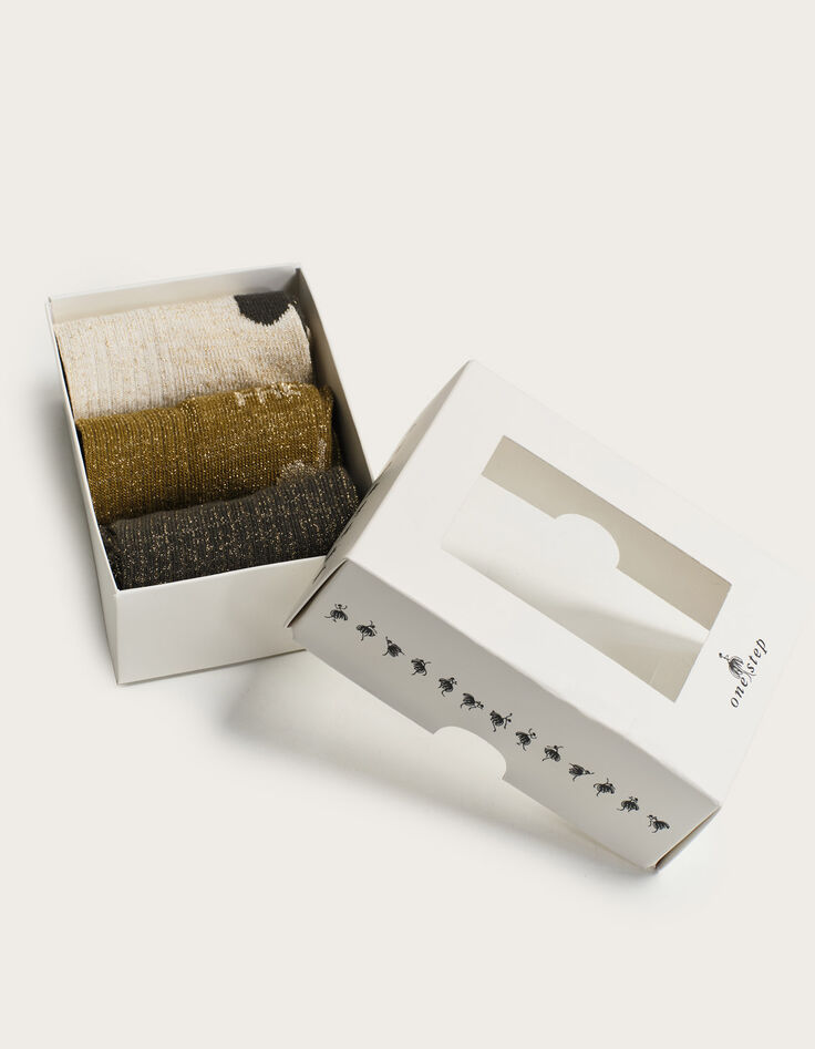 ALBA - Chaussettes pailletées noires et vertes -2 ALBA - Chaussettes pailletées noires et vertes -2