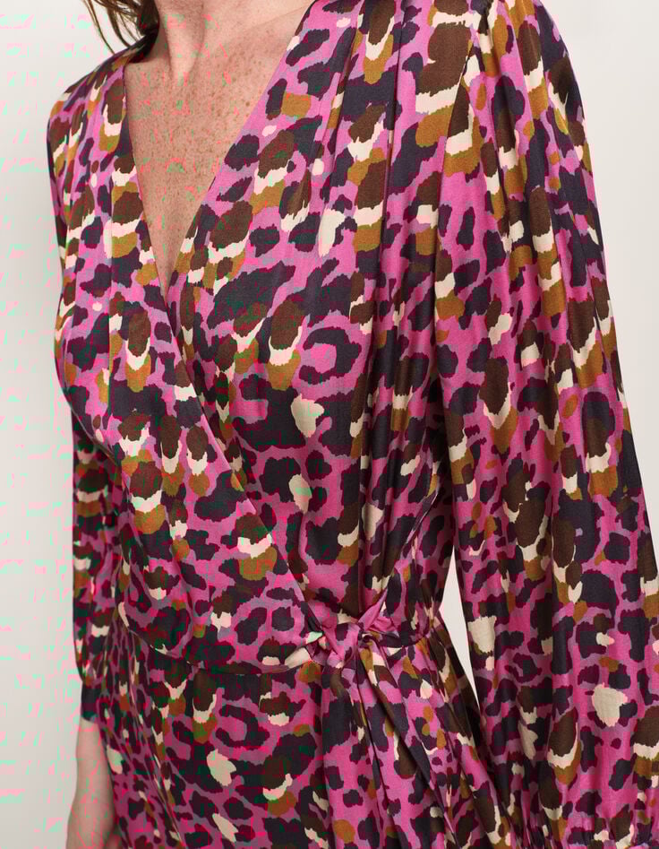 ROMY - Robe rose Lenzing™ Ecovero™ léopard-4 ROMY - Robe rose Lenzing™ Ecovero™ léopard-4
