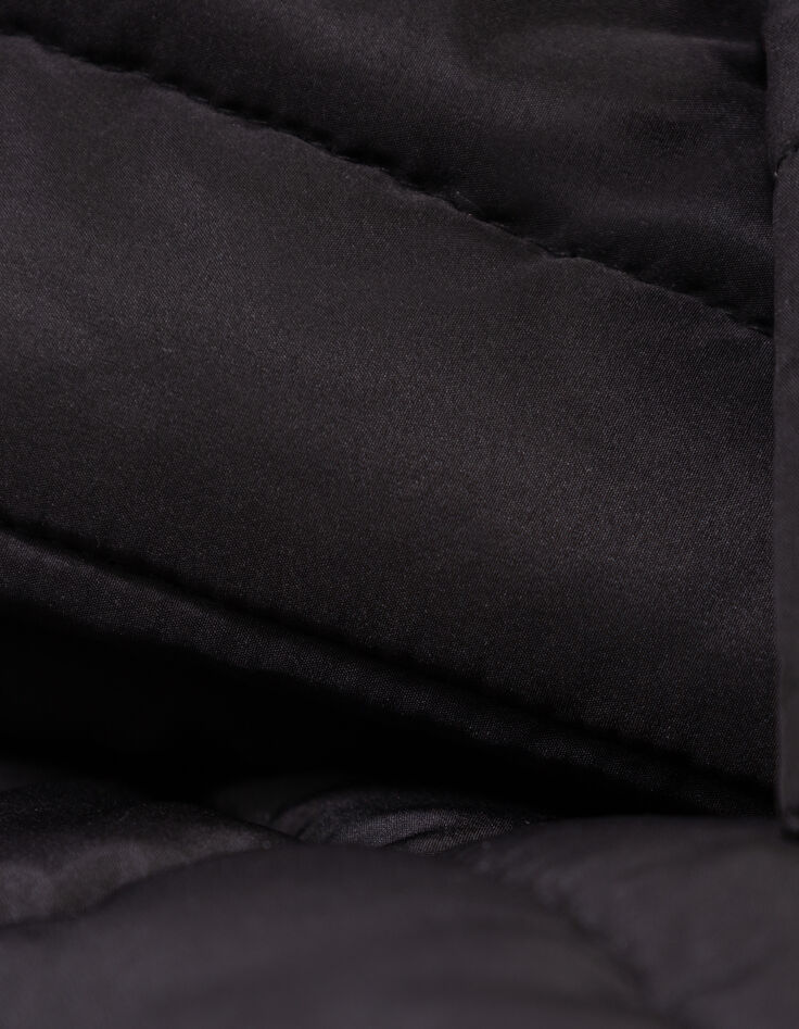 ABBI - Echarpe noire nylon matelassé-6 ABBI - Echarpe noire nylon matelassé-6
