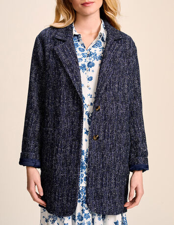 DYPTIQUE - Veste bleu gentiane lainage fantaisie-4