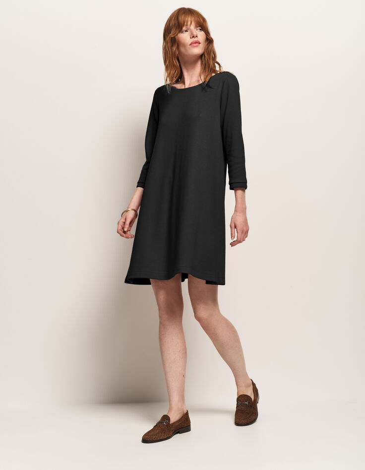 RYM - Robe noire patineuse maille Interlock-2