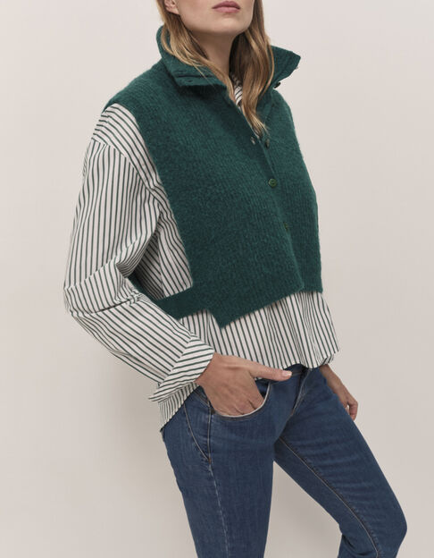 ANGIE  - Col camionneur evergreen tricot - One Step