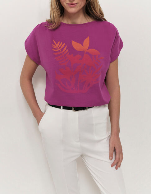MAGNUS - T-shirt orchidée coton bio visuel palmiers - One Step