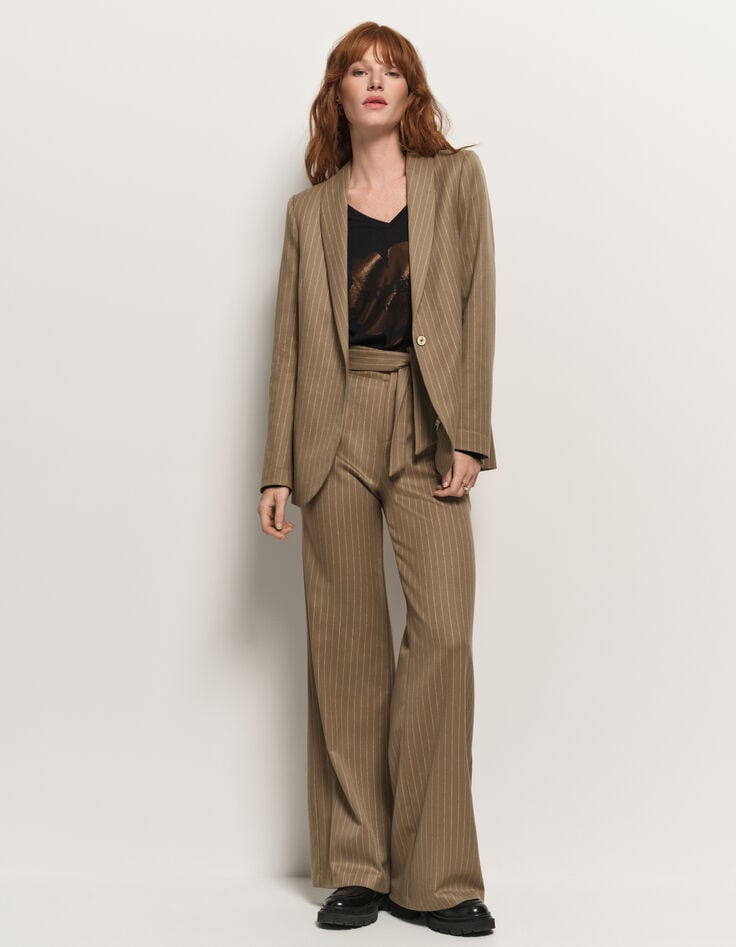 VITO - Veste de costume beige rayures tennis lurex-9 VITO - Veste de costume beige rayures tennis lurex-9