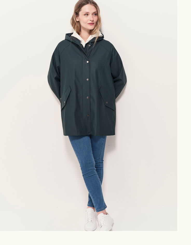 DAVIS - Parka verte gomme déperlante-7