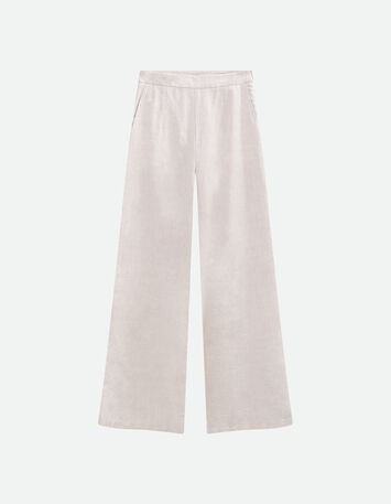 PALMA - Pantalon de costume &eacute;cru &agrave; rayures dor&eacute;es-2