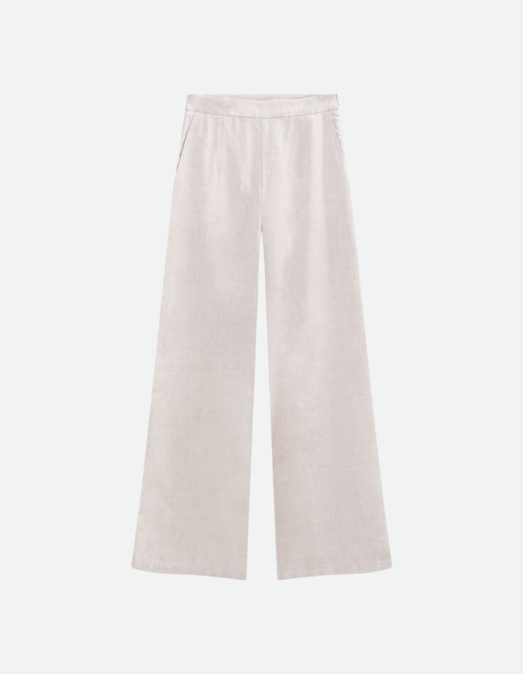 PALMA - Pantalon de costume &eacute;cru &agrave; rayures dor&eacute;es-2