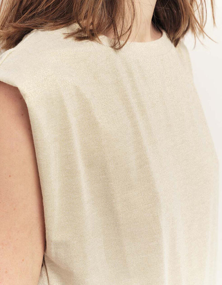 MERYL - Top light gold maille lurex-4
