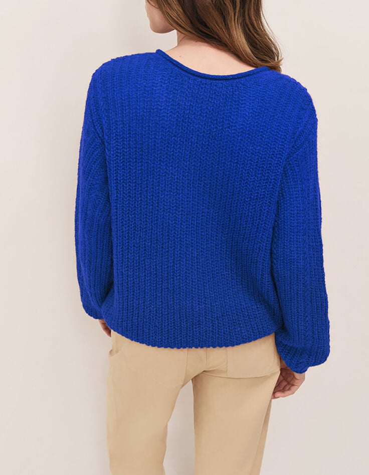 TING - Pull saphir blue tricot fantaisie détails lurex-3 TING - Pull saphir blue tricot fantaisie détails lurex-3