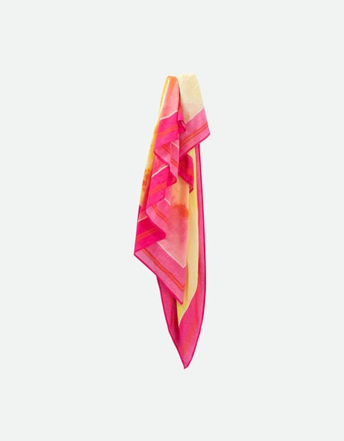 APACHE - Foulard carré mimosa à visuel lever de soleil - One Step