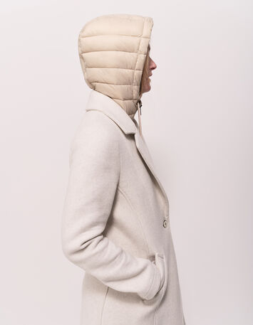 DIAMOND - Manteau beige avec parementure amovible-7
