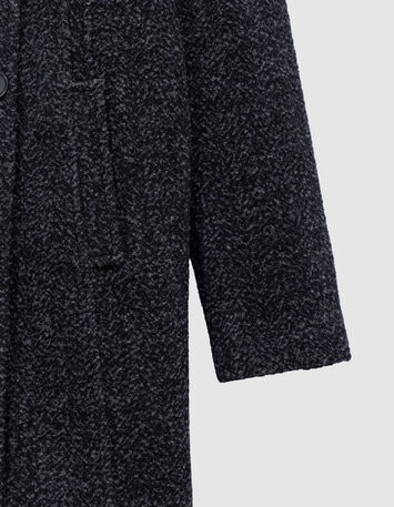 DREDA - Manteau gris drap de laine fantaisie-3 DREDA - Manteau gris drap de laine fantaisie-3