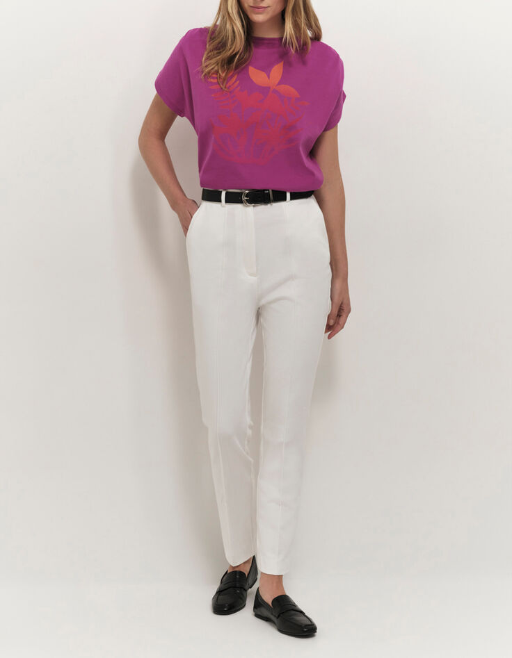 MAGNUS - T-shirt orchidée coton bio visuel palmiers-4
