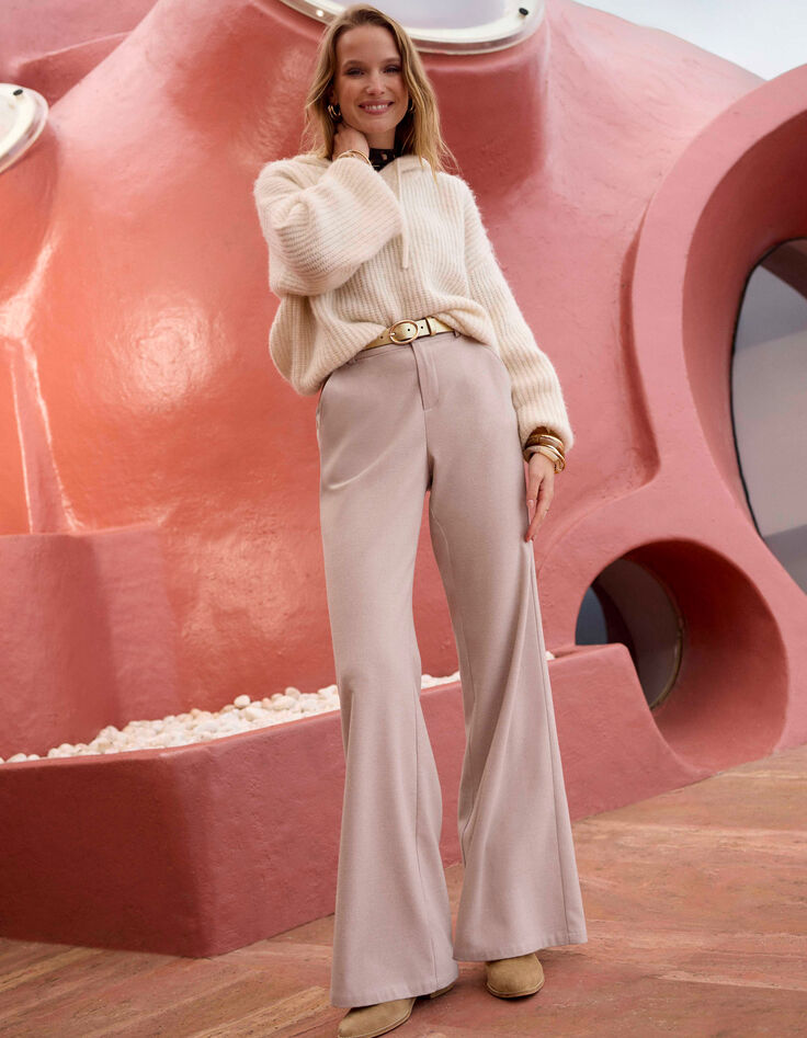 POETE - Pantalon de costume beige large-8 POETE - Pantalon de costume beige large-8