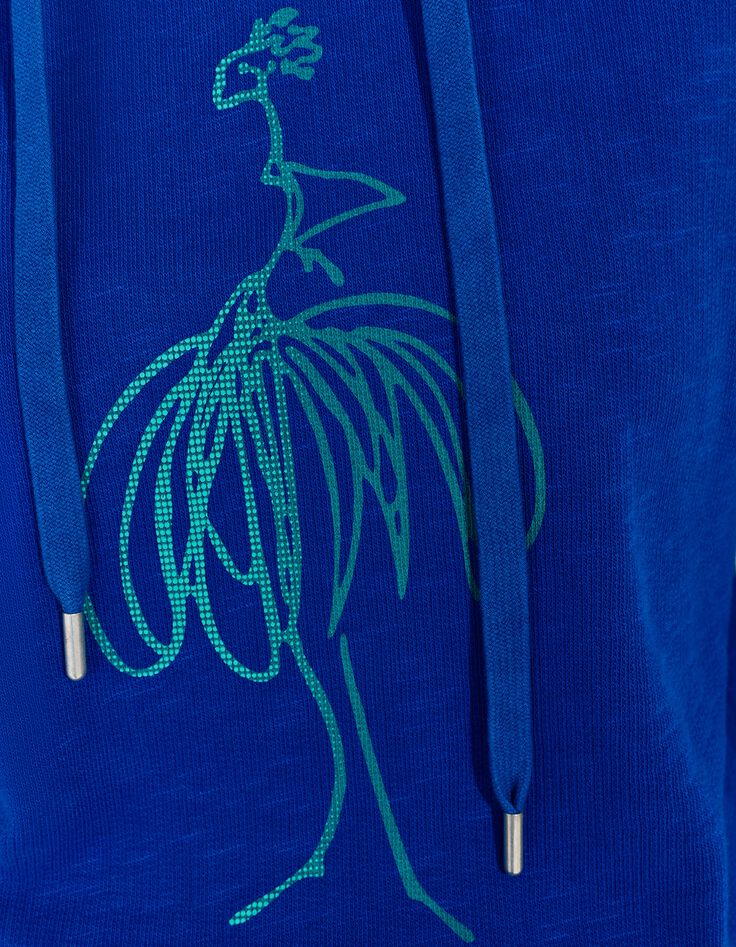 MANORI - Sweat bleu coton bio visuel danseuse vert -4
