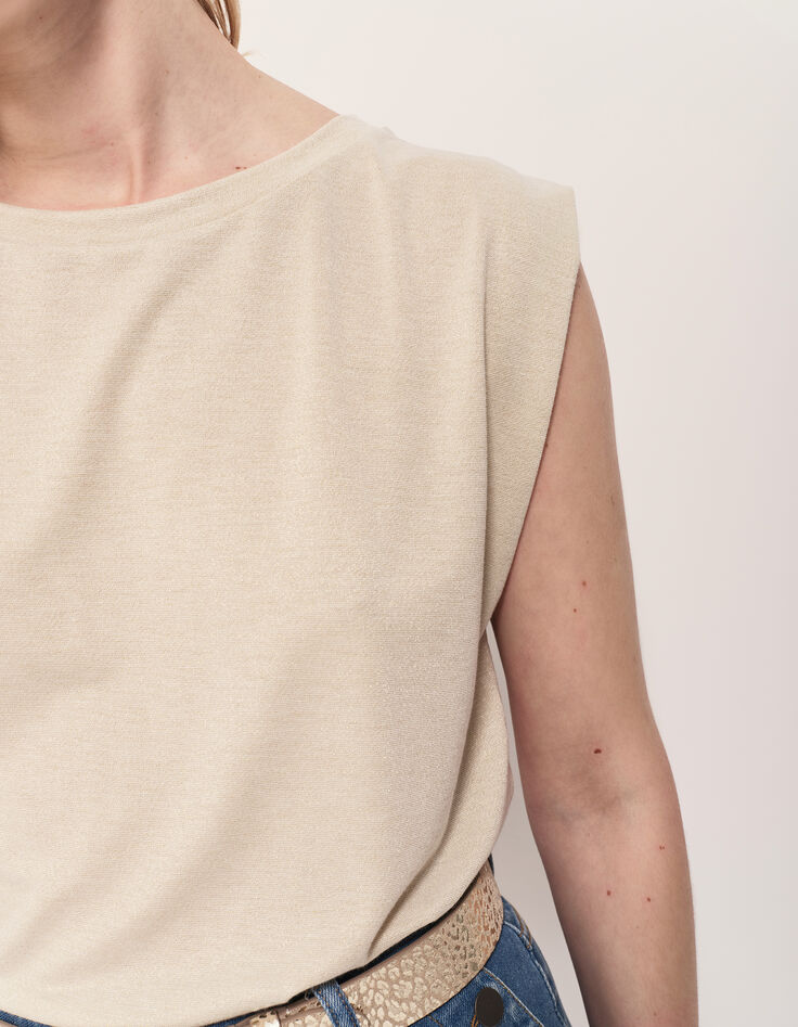 MERYL - Top light gold maille lurex-4
