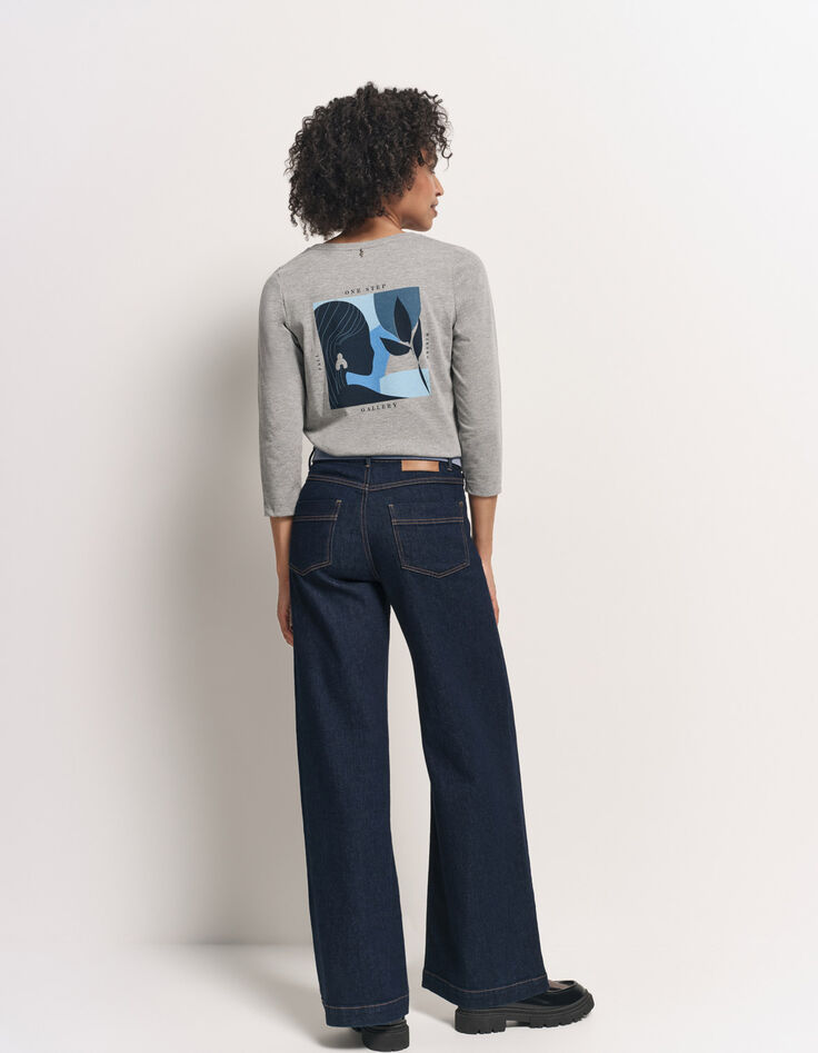 MARA - T-shirt gris danseuse bleue revisitée dos-6 MARA - T-shirt gris danseuse bleue revisitée dos-6