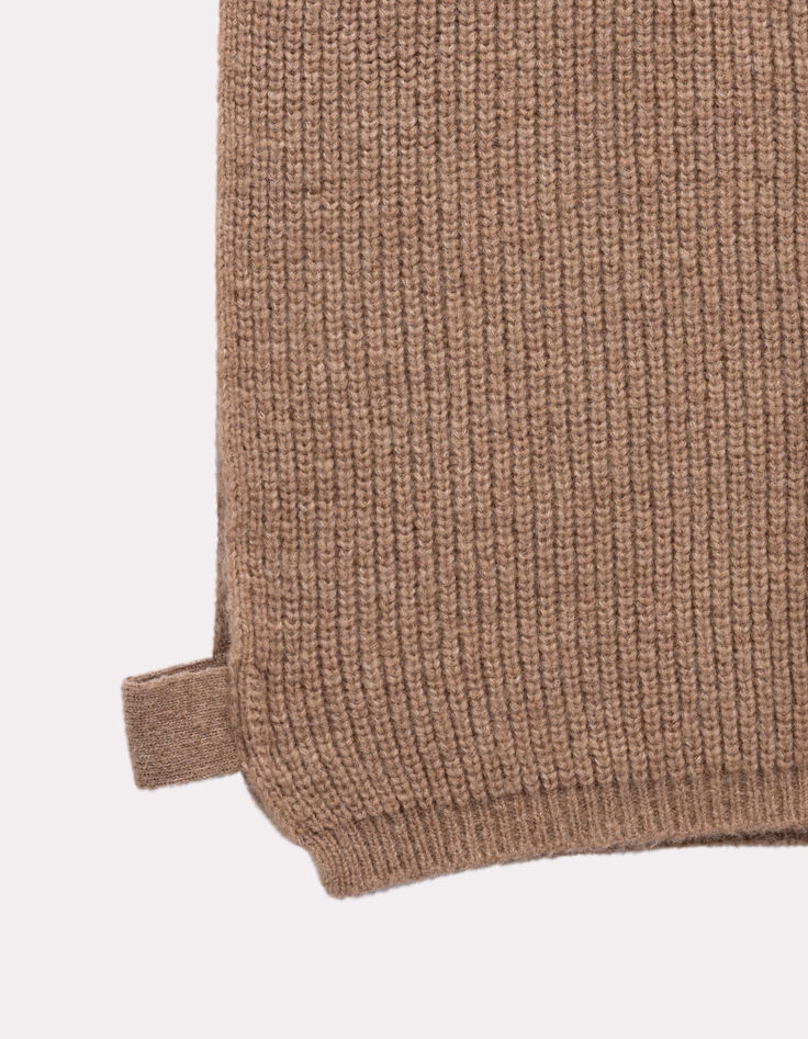 ANGIE - Col camionneur beige tricot-4 ANGIE - Col camionneur beige tricot-4