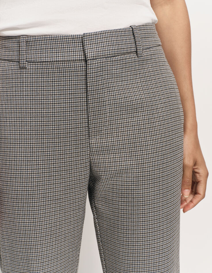 PAN - Pantalon de costume bleue motif pied-de-puce-7