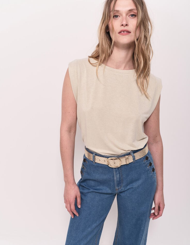 MERYL - Top light gold maille lurex-2 MERYL - Top light gold maille lurex-2
