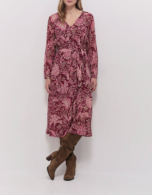 RISTY - Robe longue opéra à imprimé feuillage baroque - One Step