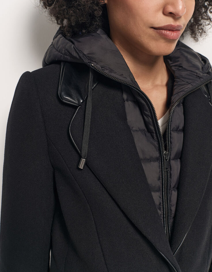 DIDA - Manteau noir avec parmenture amovible-8
