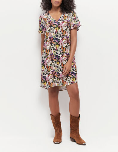 REKO - Robe kaki à imprimé jungle bigarré - One Step