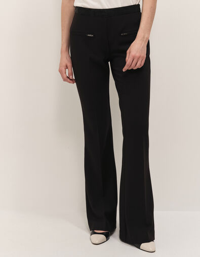 PROSPER - Pantalon de costume noire forme bootcut - One Step