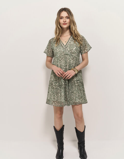 RISOTA - Robe écrue imprimé romance baroque - One Step