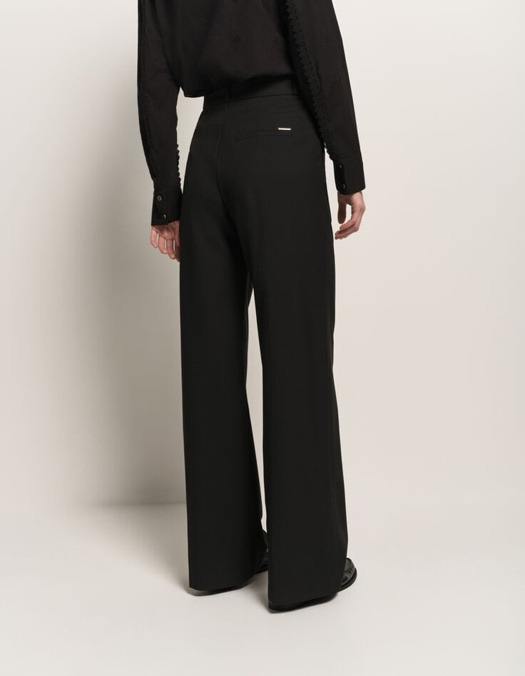 PIXI - Pantalon droit noir plis marqués-3 PIXI - Pantalon droit noir plis marqués-3