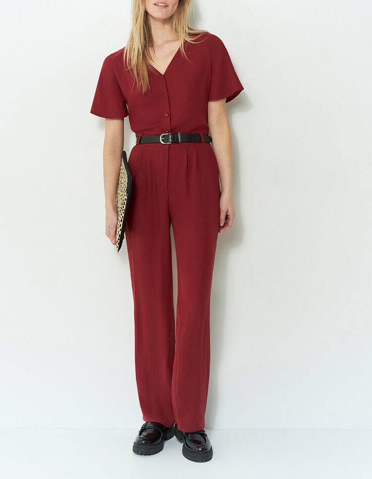 ROSIO - Combinaison pantalon droite tomette-1
