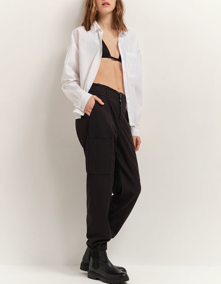 PALAIS - Pantalon battle noir 7/8e-1