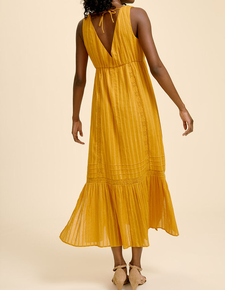 REACH - Robe longue épices à rayures lurex-3