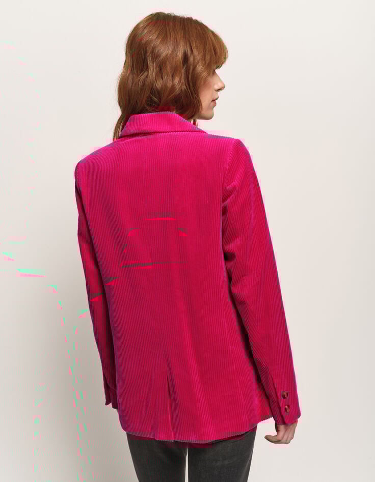 VACANCY - Veste de tailleur rose velours côtelé-4 VACANCY - Veste de tailleur rose velours côtelé-4