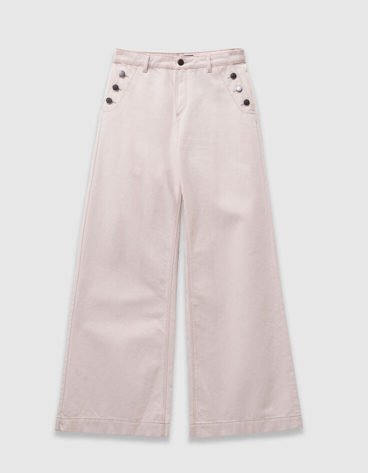 LE HAILEY - Jean flare ivoire waterless-6 LE HAILEY - Jean flare ivoire waterless-6